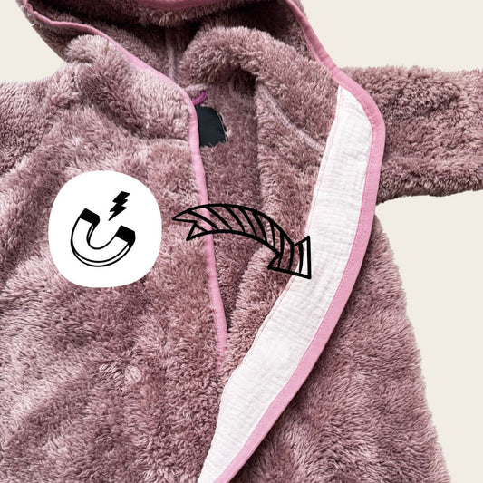 Kuschelfleece Overall mit Magnetverschluss