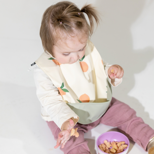 Bavoir magnétique lavable - orange