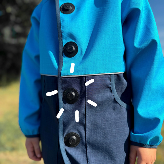 Veste météo pour enfants Wetterhelden "Wiesenwind" | veste de transition softshell respirante