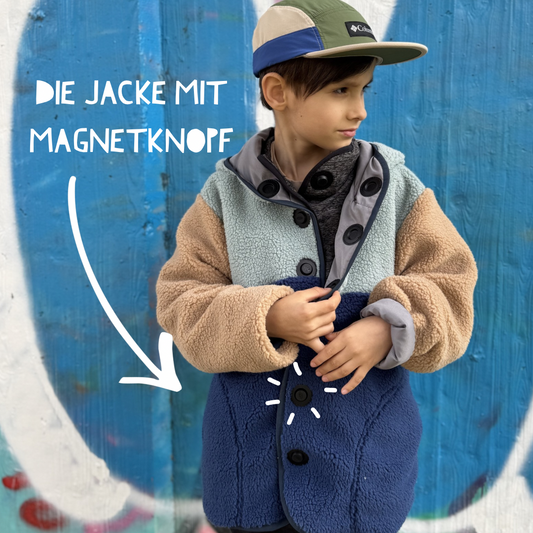 Teddyjacke “WAVE” für Kinder mit Magnetknöpfen !Vorbestellung!