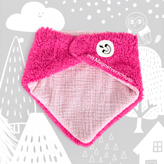 Magnetisches Kuschelhalstuch „Pink Panda“