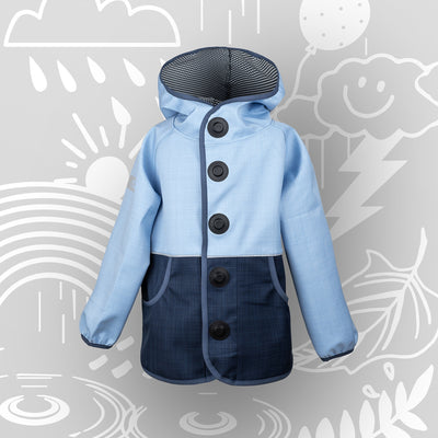 Kinder Wetterjacke Wetterhelden „Wolkenflug“ | atmungsaktive Softshell Übergangsjacke