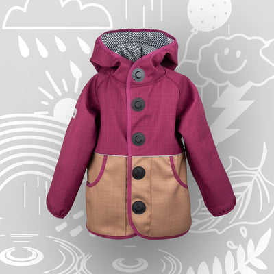 Kinder Wetterjacke Wetterhelden „Wüstenwind“ | atmungsaktive Softshell Übergangsjacke