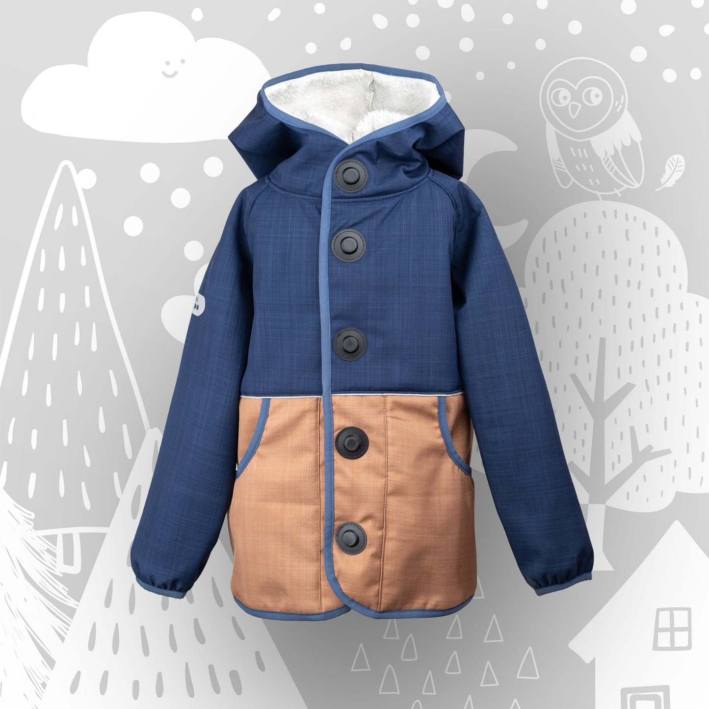 Kinder Winterjacke Schlittenfreunde | Wintersoftshell ›Pflaume