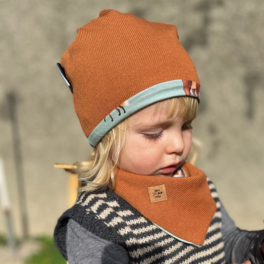 Bonnet tricoté « Animaux de la forêt »