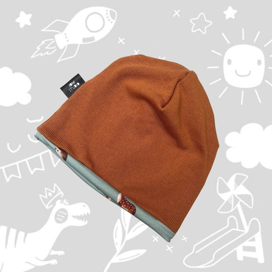 Bonnet tricoté « Animaux de la forêt »