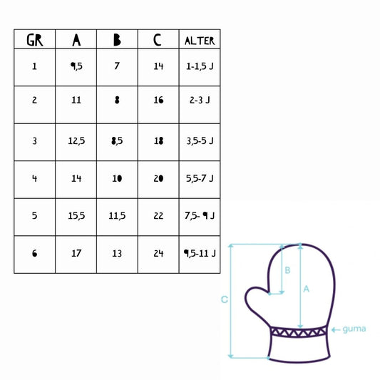 Mitaines softshell avec cœurs réfléchissants