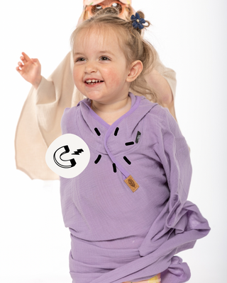 Musselin Poncho "Lila"