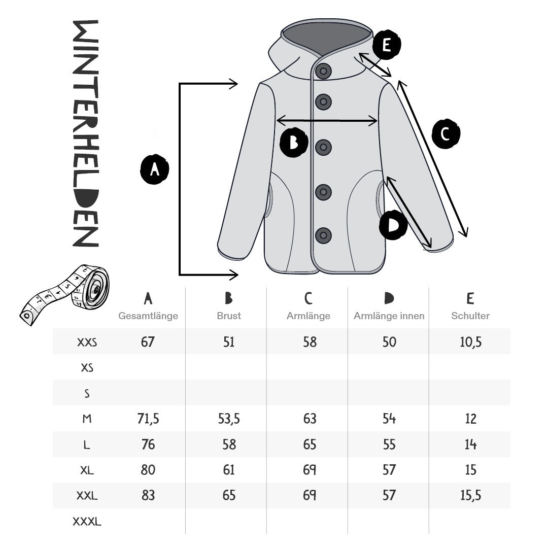 Winter jacket with magnetic closure for the big ones 2.0 (pre-order!)