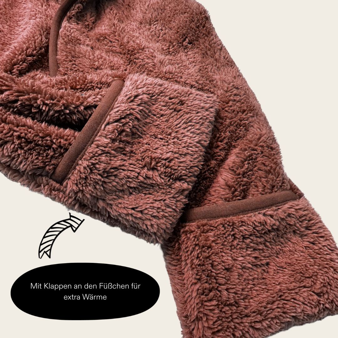Kuschelfleece Overall mit Magnetverschluss