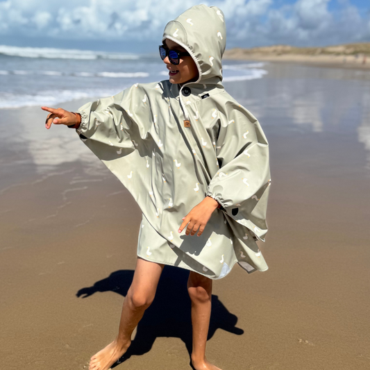 Regenheld Poncho mit Magnetknöpfen "Gans"