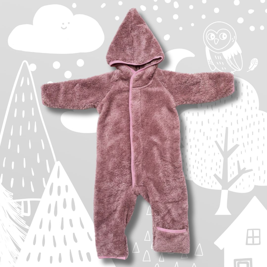 Kuschelfleece Overall mit Magnetverschluss