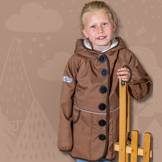 Kinder Winterjacke Schlittenfreunde | Wintersoftshell ›Rodelschlitten 2.0