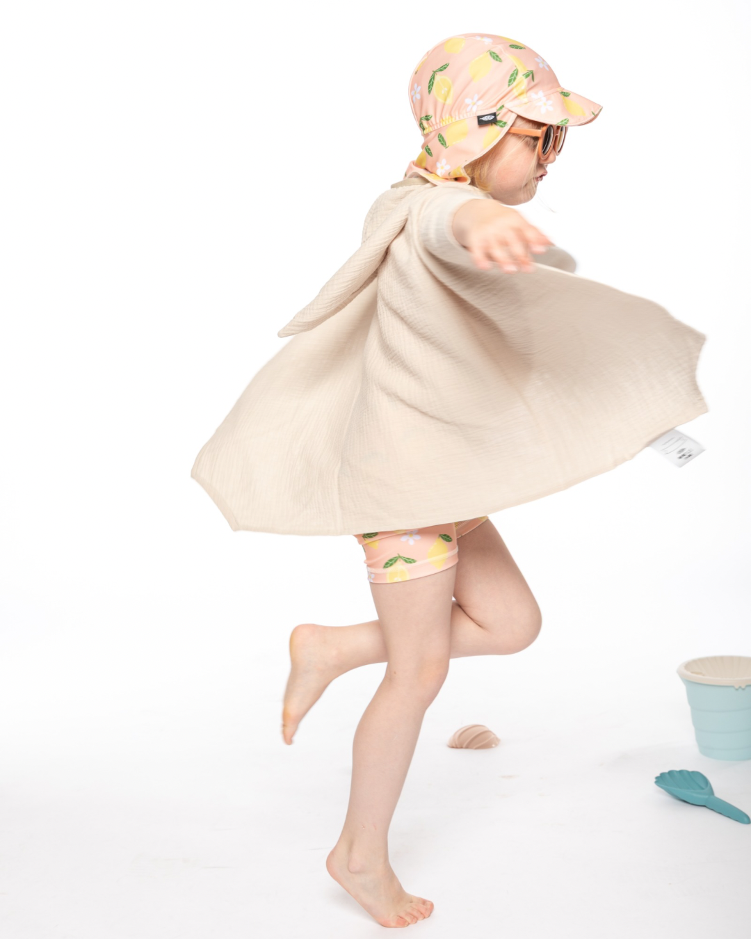 Musselin Poncho "Beige"