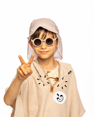 Musselin Poncho "Beige"