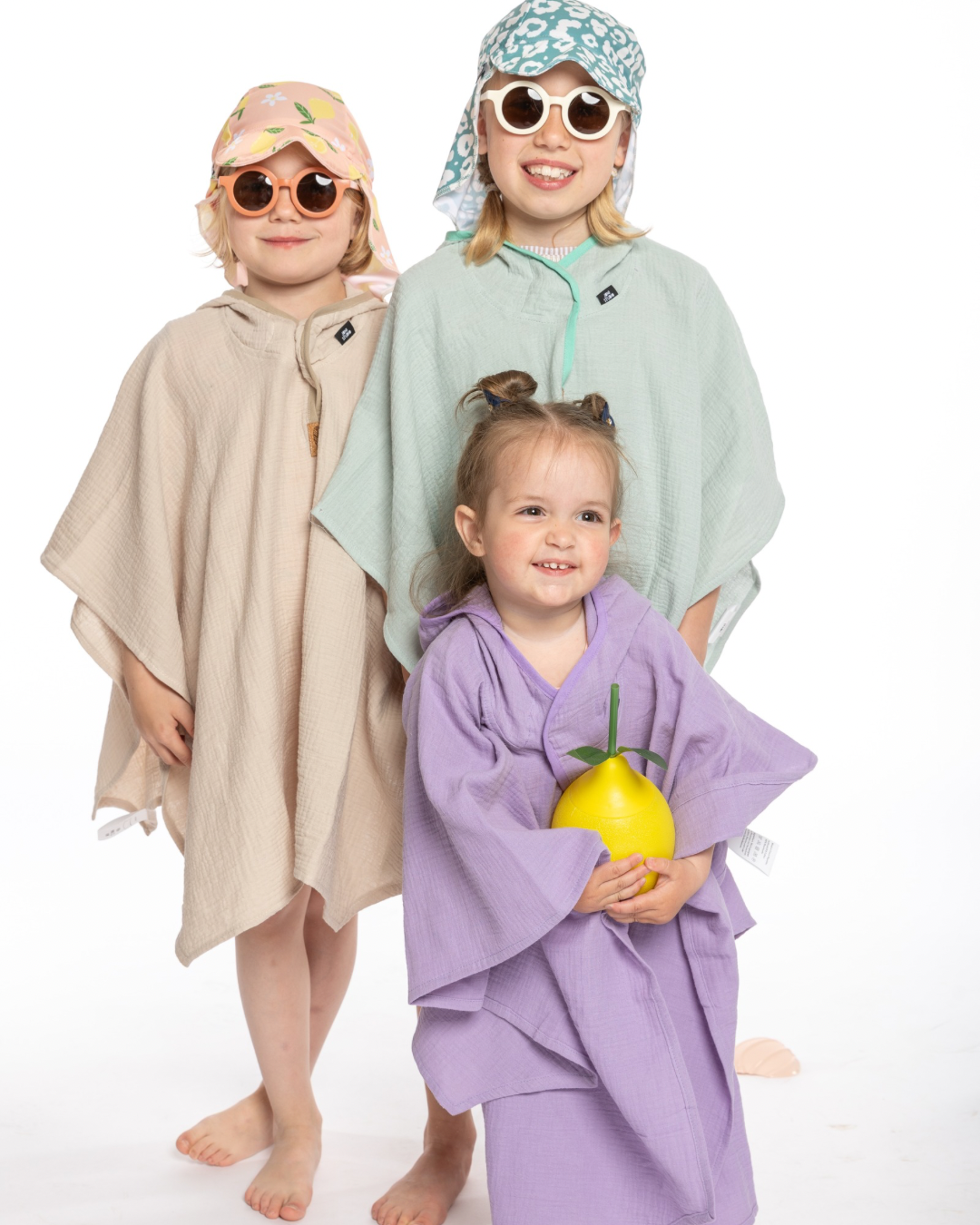 Musselin Poncho "Beige"