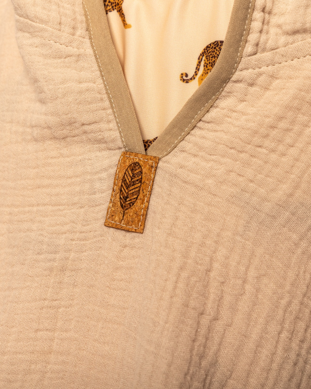 Musselin Poncho "Beige"