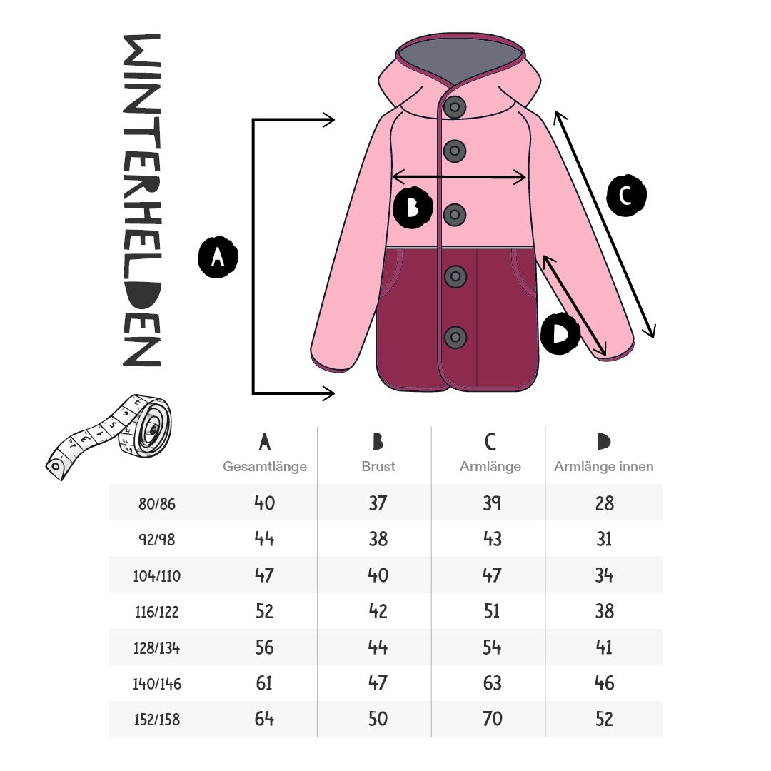 Kinder Winterjacke Winterhelden "Himbeere"