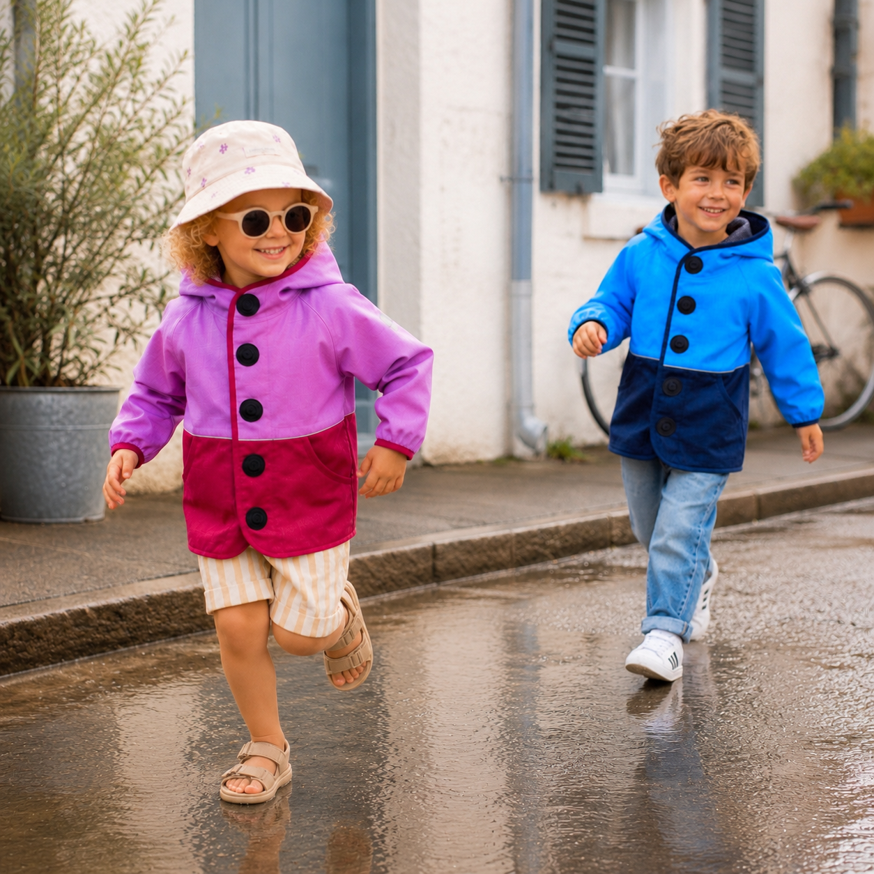 Children's weather jacket Wetterhelden "Wiesenwind" | breathable softshell transition jacket