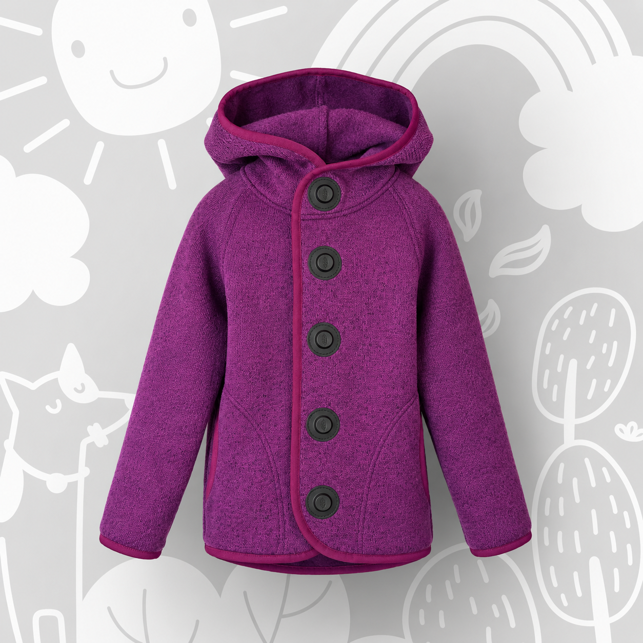 Strickfleecejacke „Brombeere“