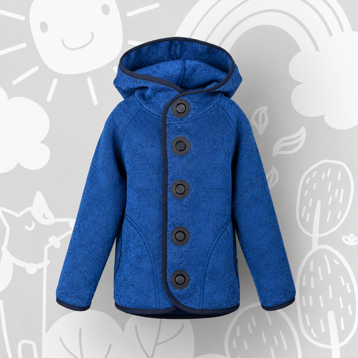 Knitted fleece jacket “Night Sky”