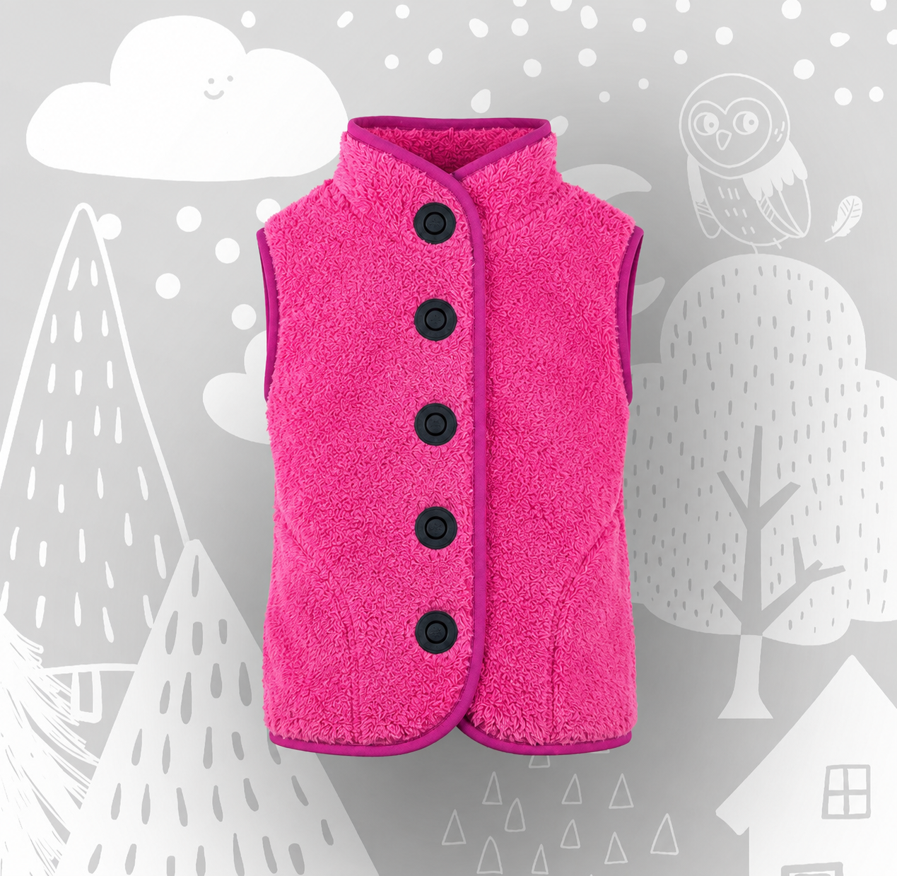 Kuschelweste „Pink Panda“