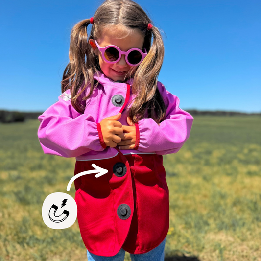 Veste météo pour enfants Wetterhelden "Wiesenwind" | veste de transition softshell respirante