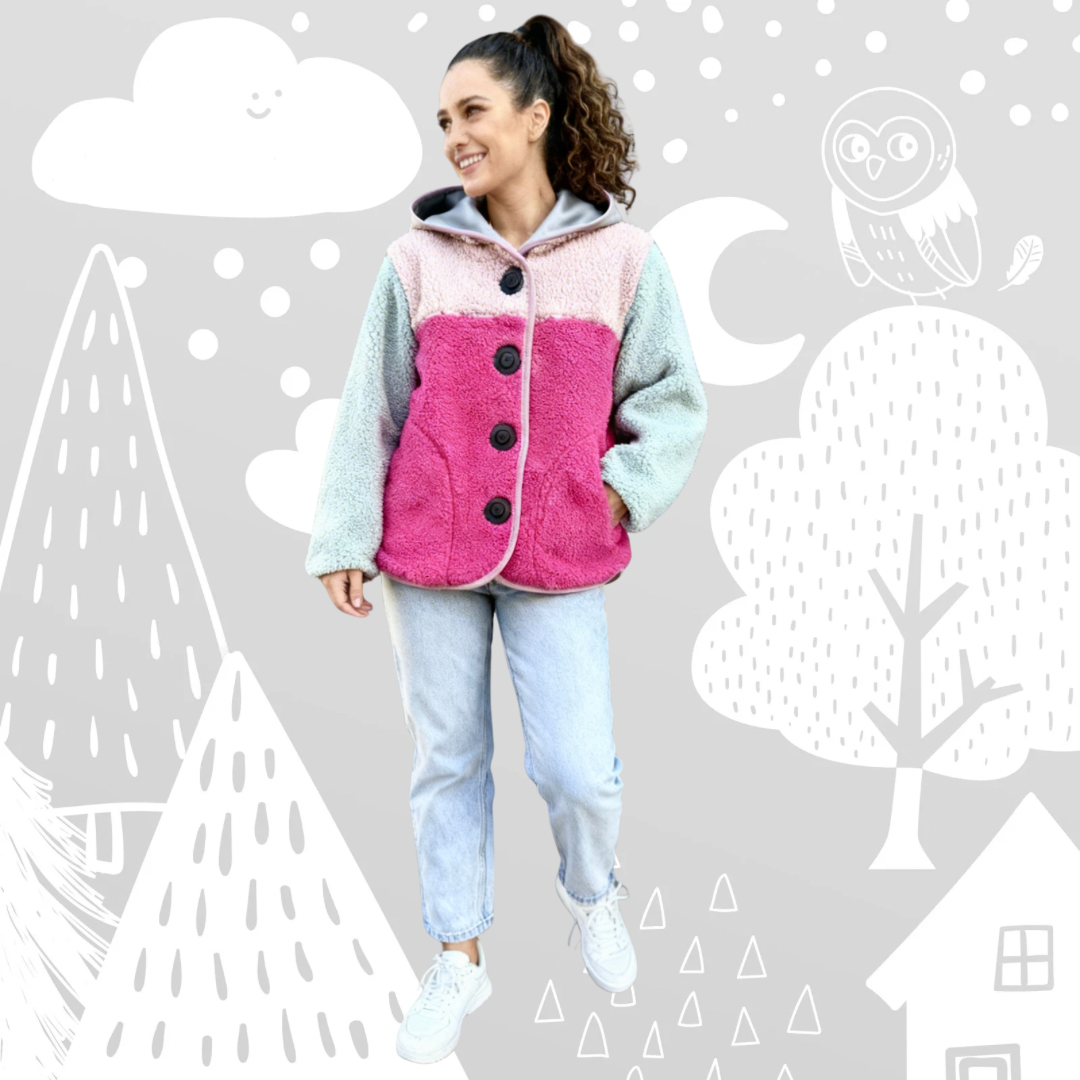 Teddyjacke “CANDY” für Erwachsene mit Magnetknöpfen !Vorbestellung!