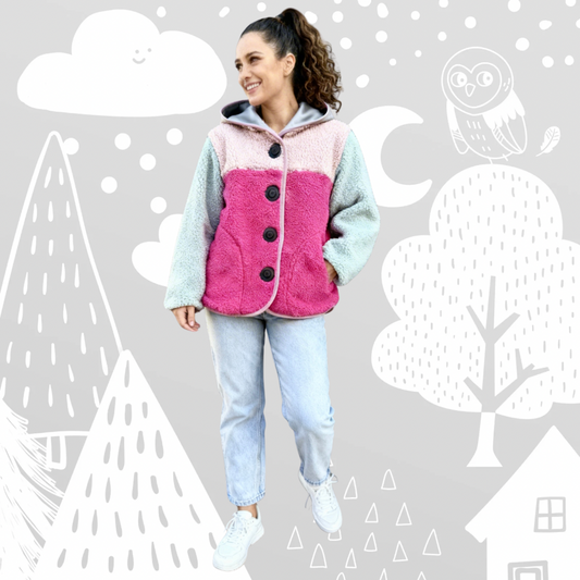 Teddyjacke “CANDY” für Erwachsene mit Magnetknöpfen !Vorbestellung!