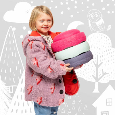 Veste Teddy pour enfant « Crème » | Veste polaire chaude avec boutons magnétiques
