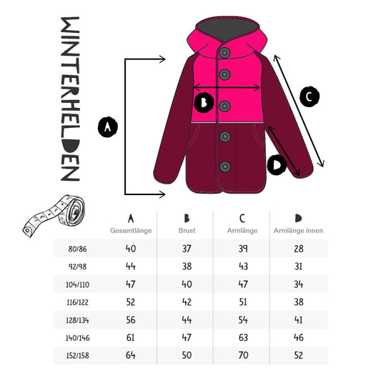 Kinder Winterjacke Winterhelden "Beerenzauber"