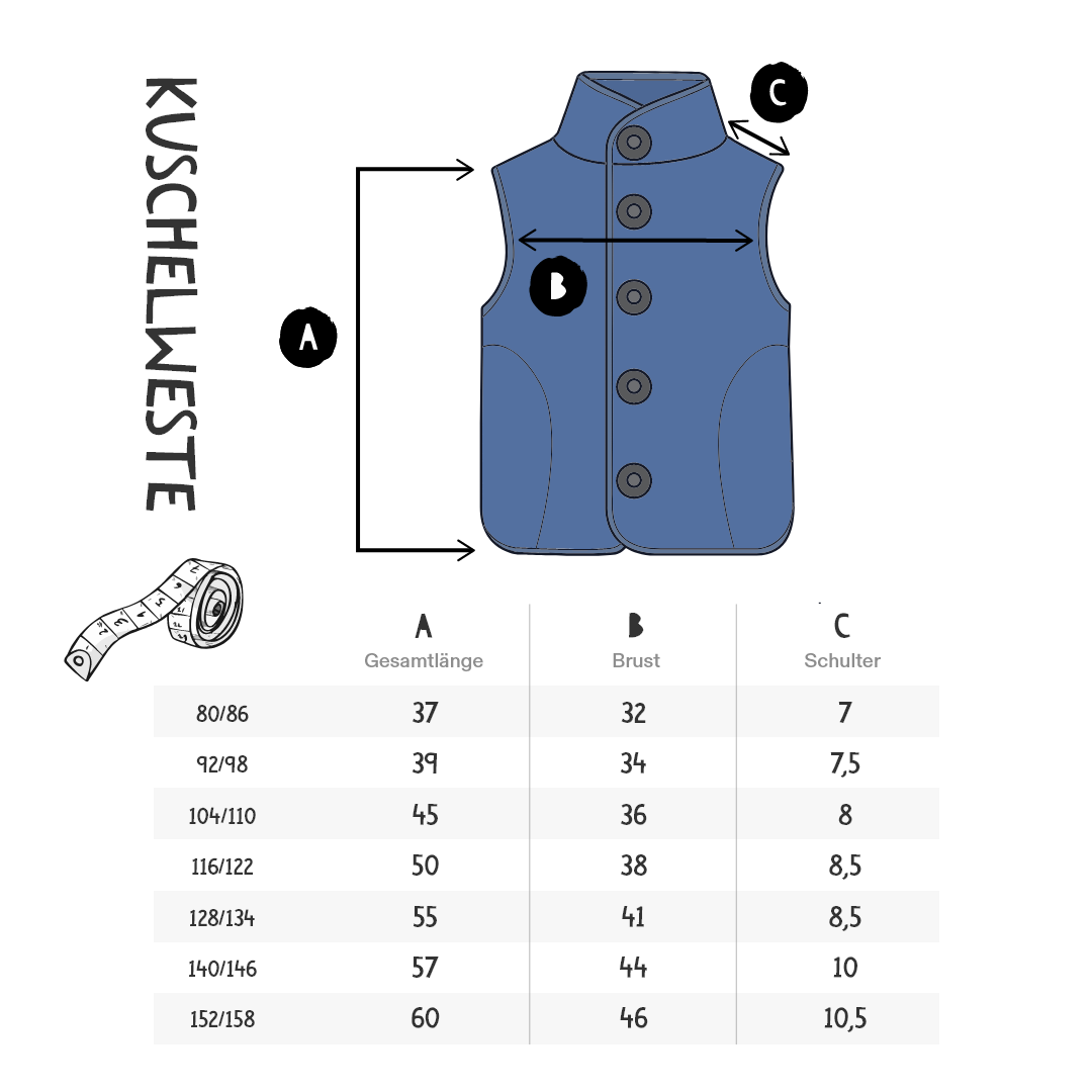 Kuschelweste "Blaubär"