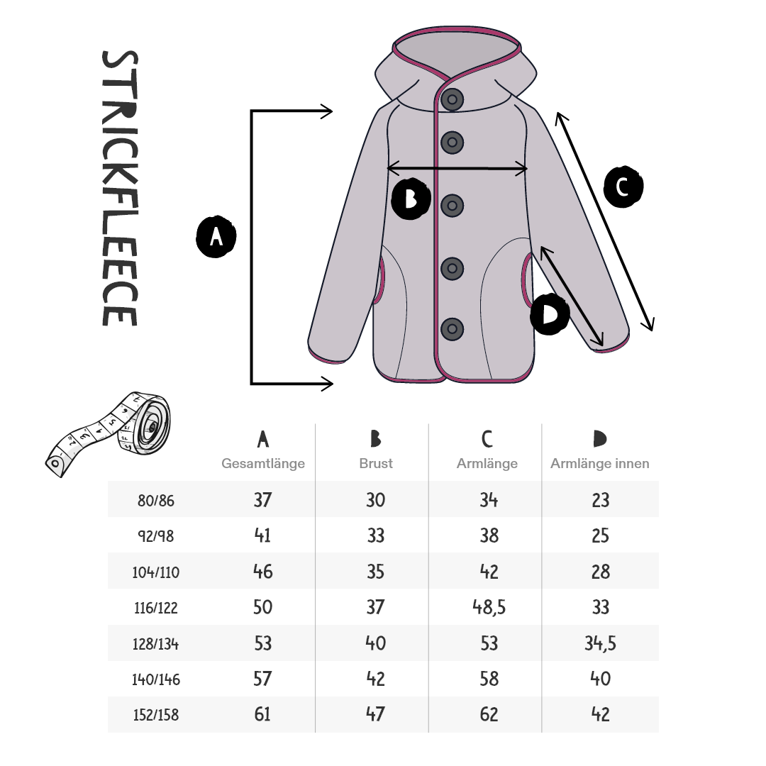 Knitted fleece jacket “Morgentau”