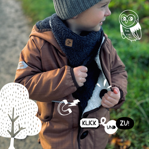 Kinder Winterjacke Schlittenfreunde | Wintersoftshell ›Rodelschlitten 2.0 - Secondary Image