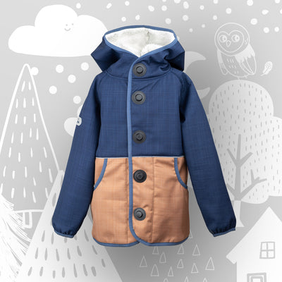 Kinder Winterjacke Schlittenfreunde | Wintersoftshell ›Pflaume