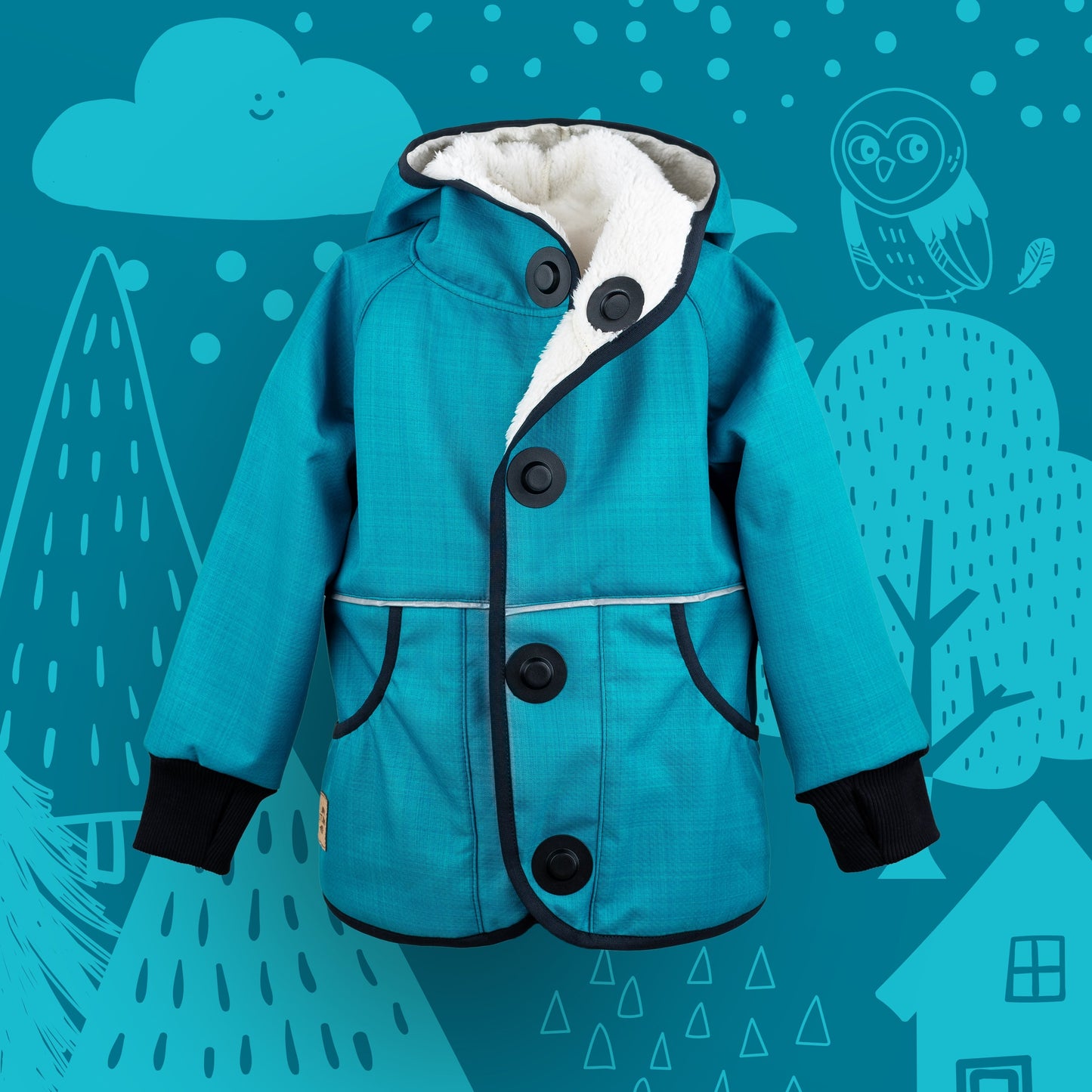 Wintersoftshell Schlittenfreunde Jacke "Eisblitz"